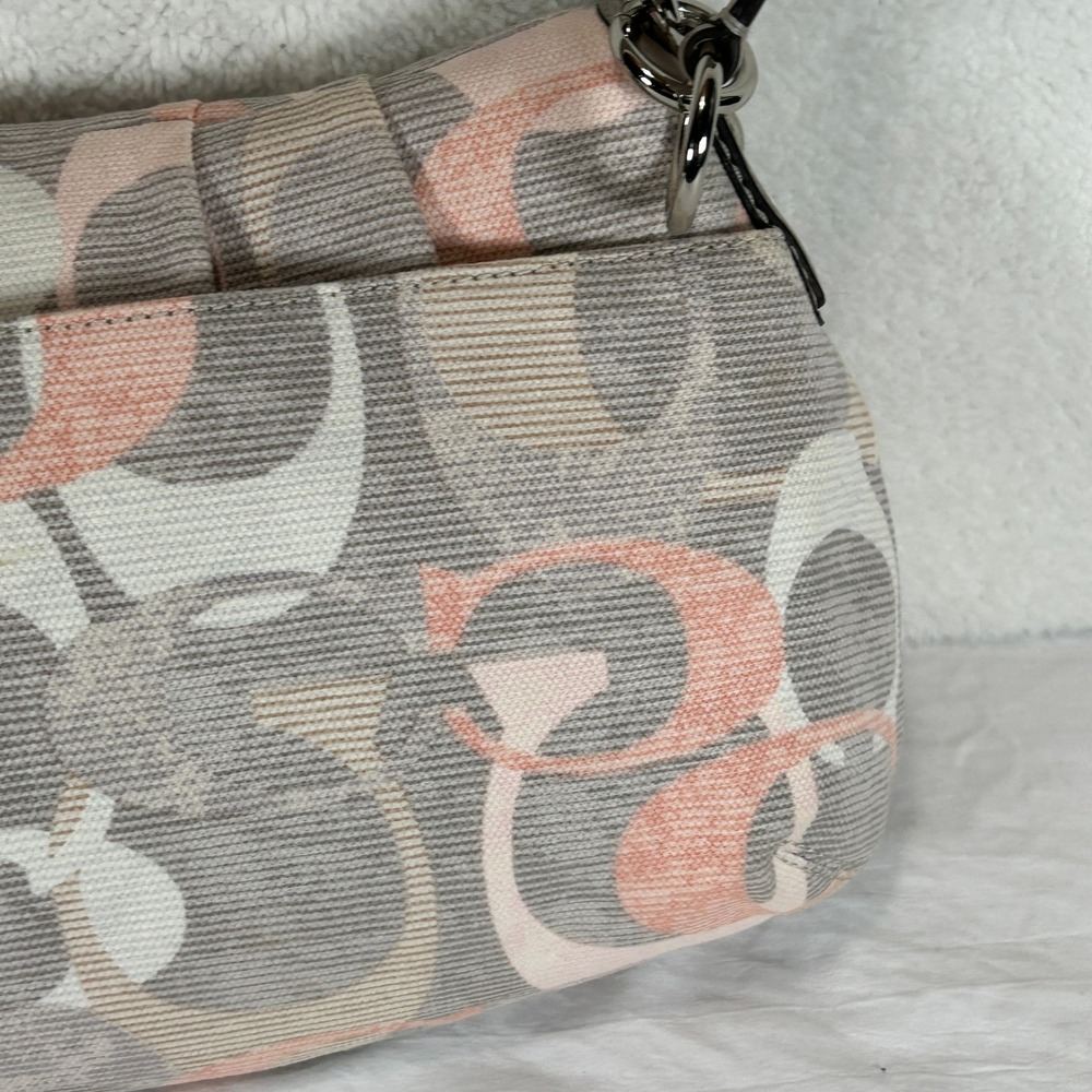 Coach Soho Flap Shoulder Bag Signature C Monogram Canvas Leather Trim F19238 - Picture 7 of 16
